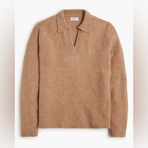 J. Crew Factory | Tan Polo Sweater in Extra Soft Wool Blend Yarn, Size XS